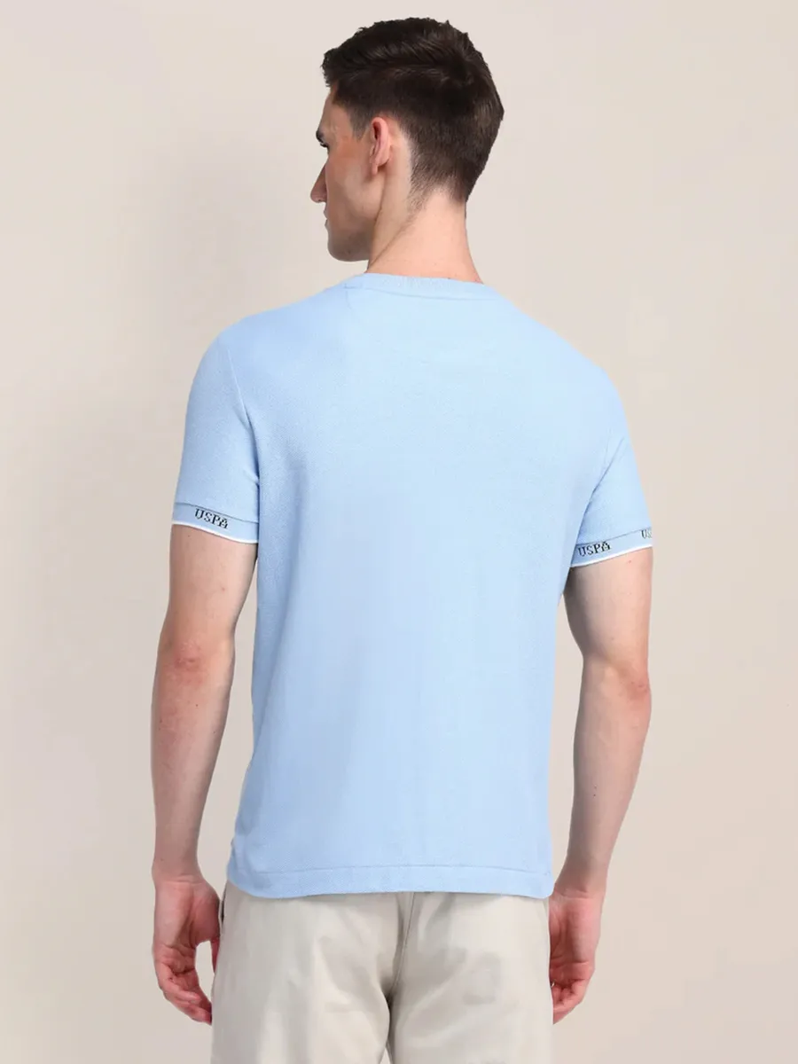 US POLO men light blue cotton t-shirt