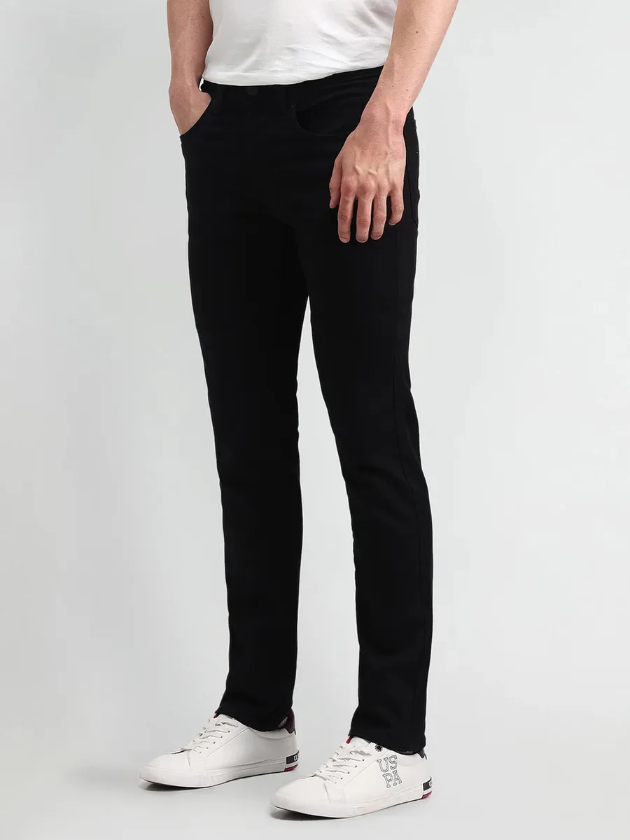 US POLO skinny fit black cotton jeans
