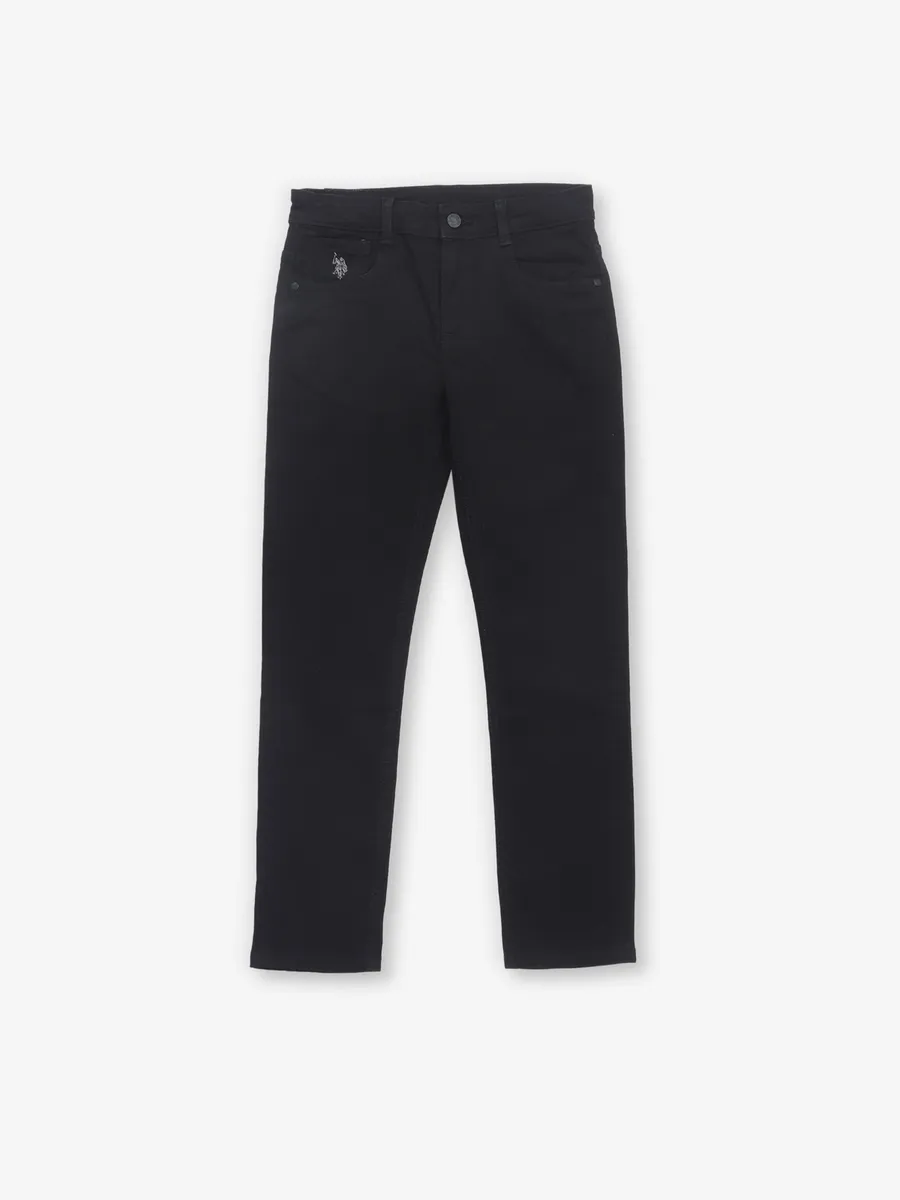 US POLO solid black slim fit jeans