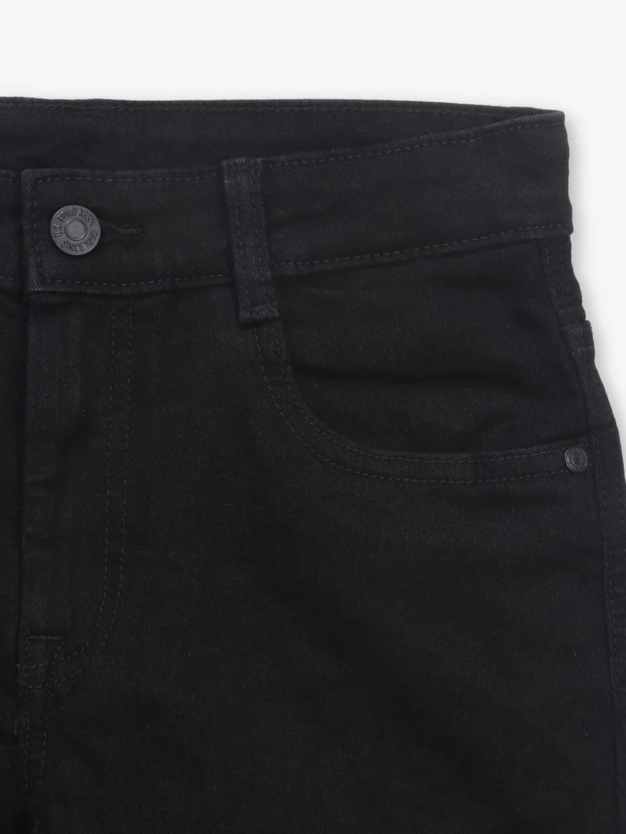 US POLO solid black slim fit jeans