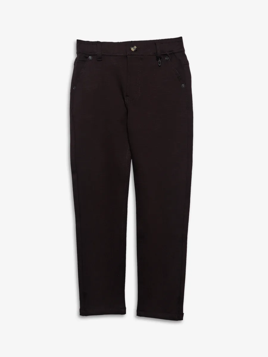 UTEX dark brown solid jeans