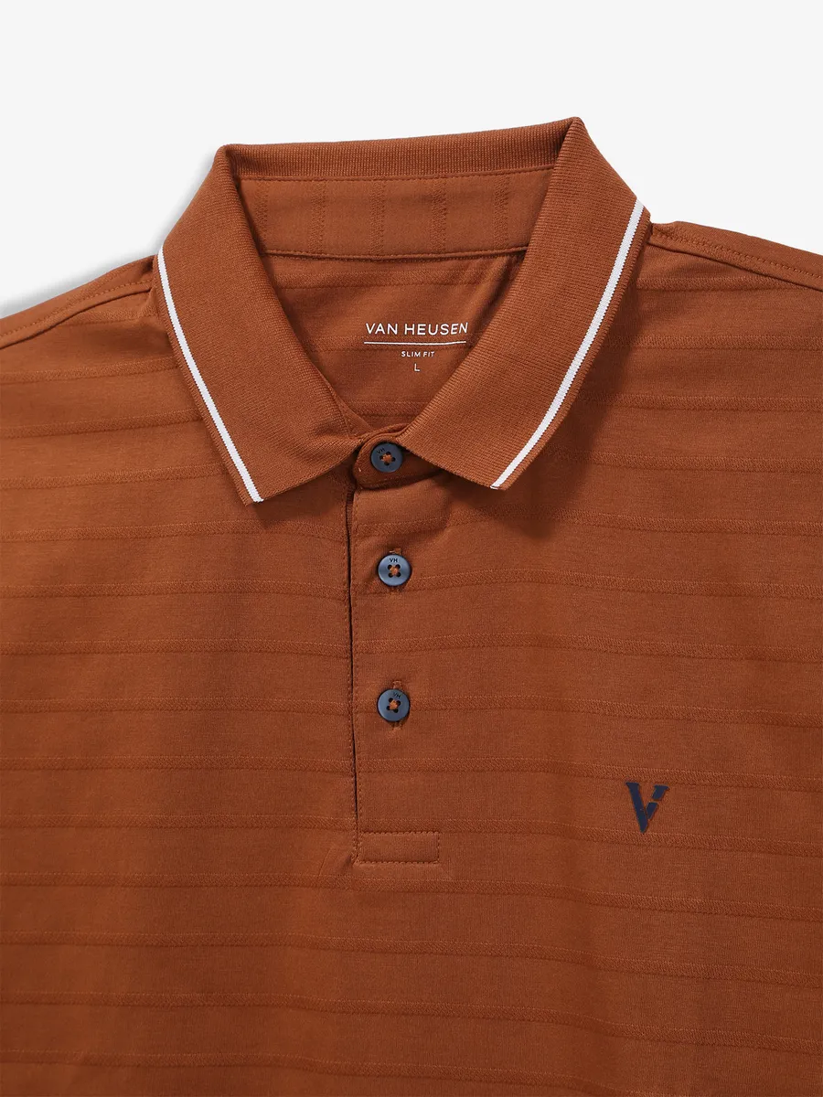 VAN HEUSEN brown stripe cotton t-shirt
