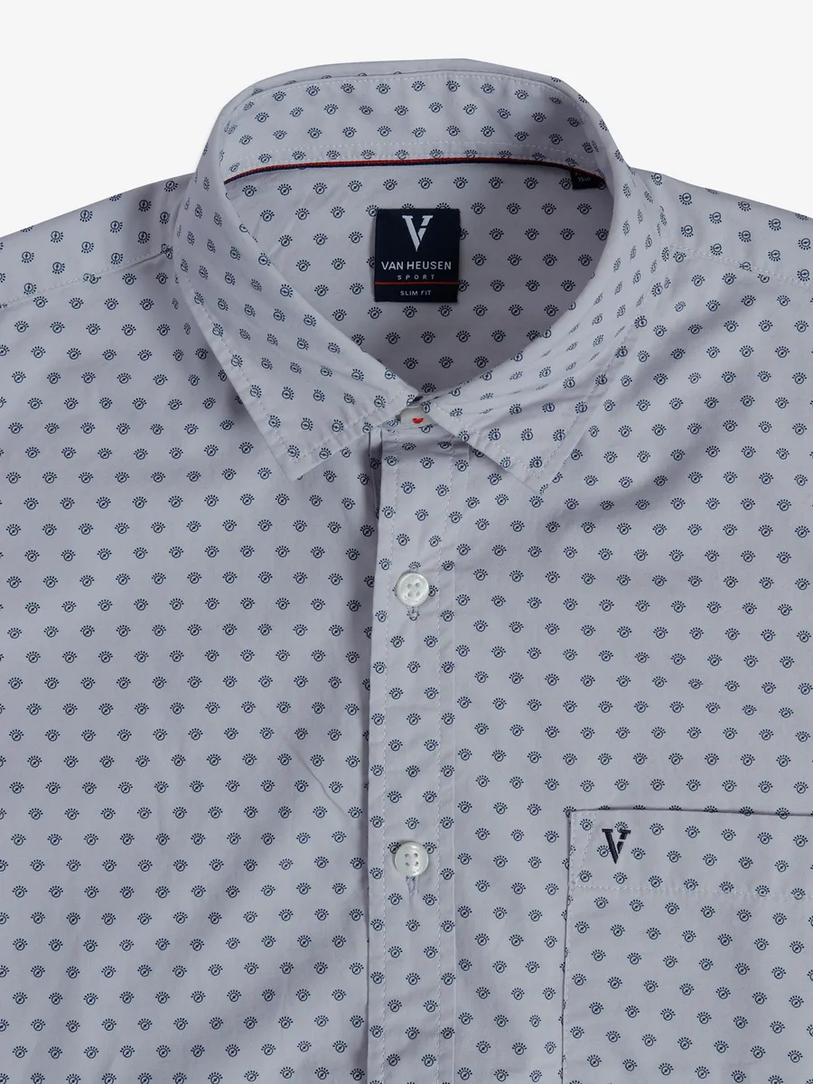 Van Heusen light grey printed shirt