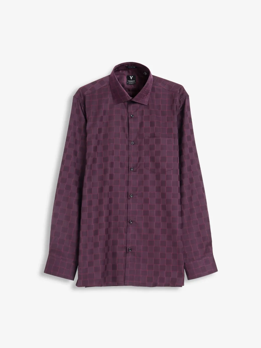 Van Heusen purple checks shirt