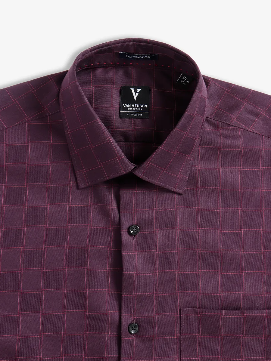 Van Heusen purple checks shirt