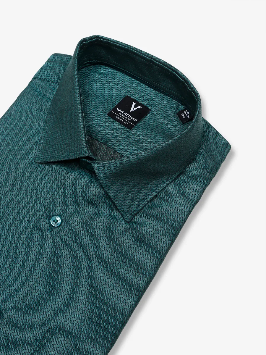 Van Heusen rama green texture shirt