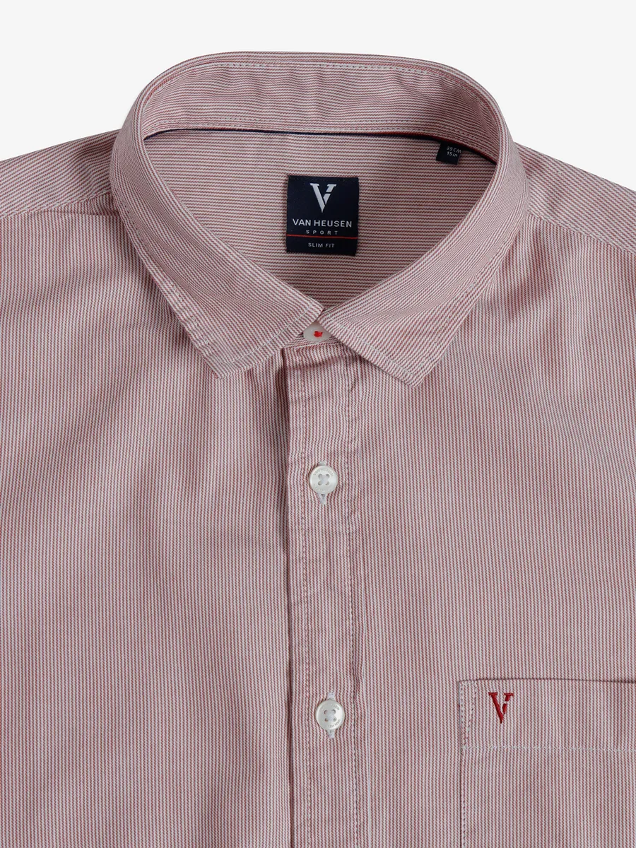 Van Heusen red stripe shirt