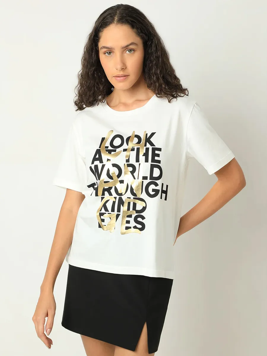 VERO MODA cotton white t-shirt
