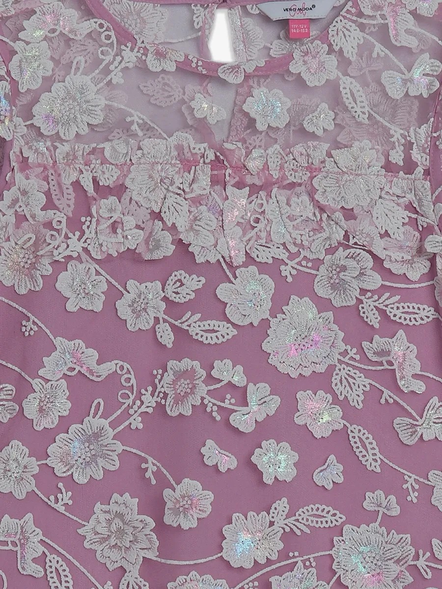 VERO MODA purple lace top