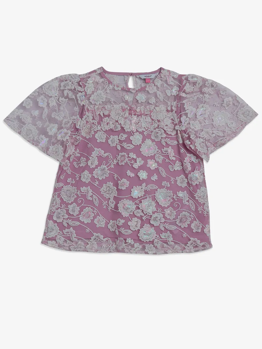 VERO MODA purple lace top
