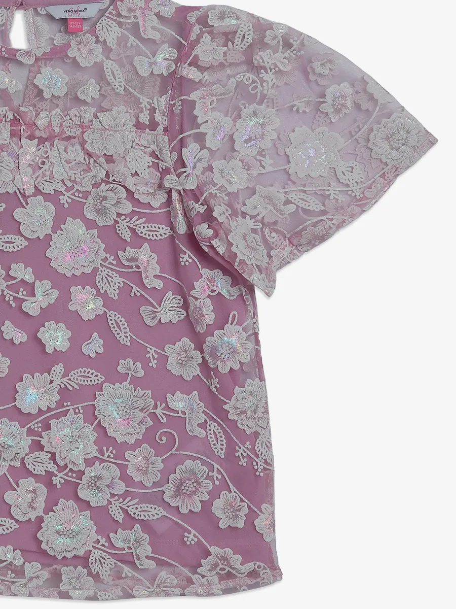 VERO MODA purple lace top