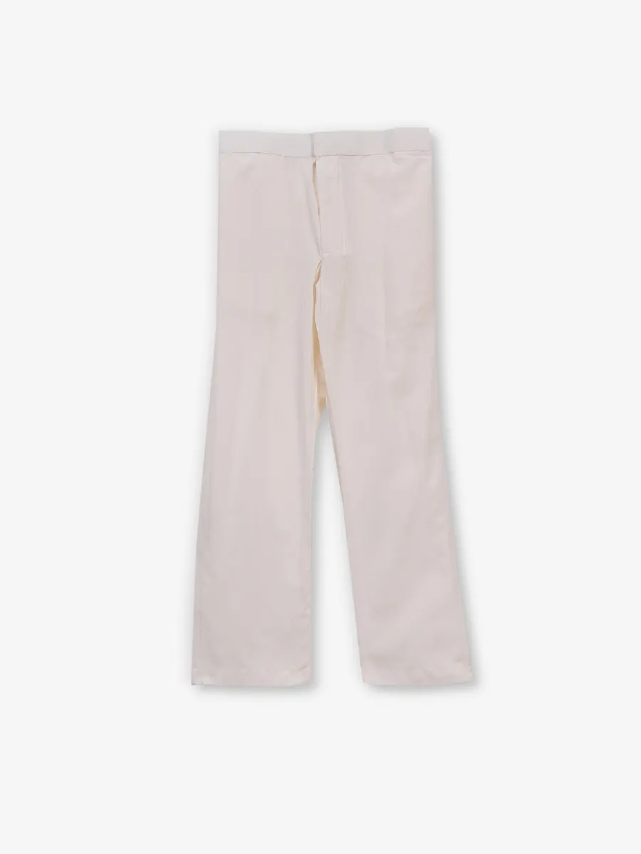 White and light pink silk indowestern set for boys