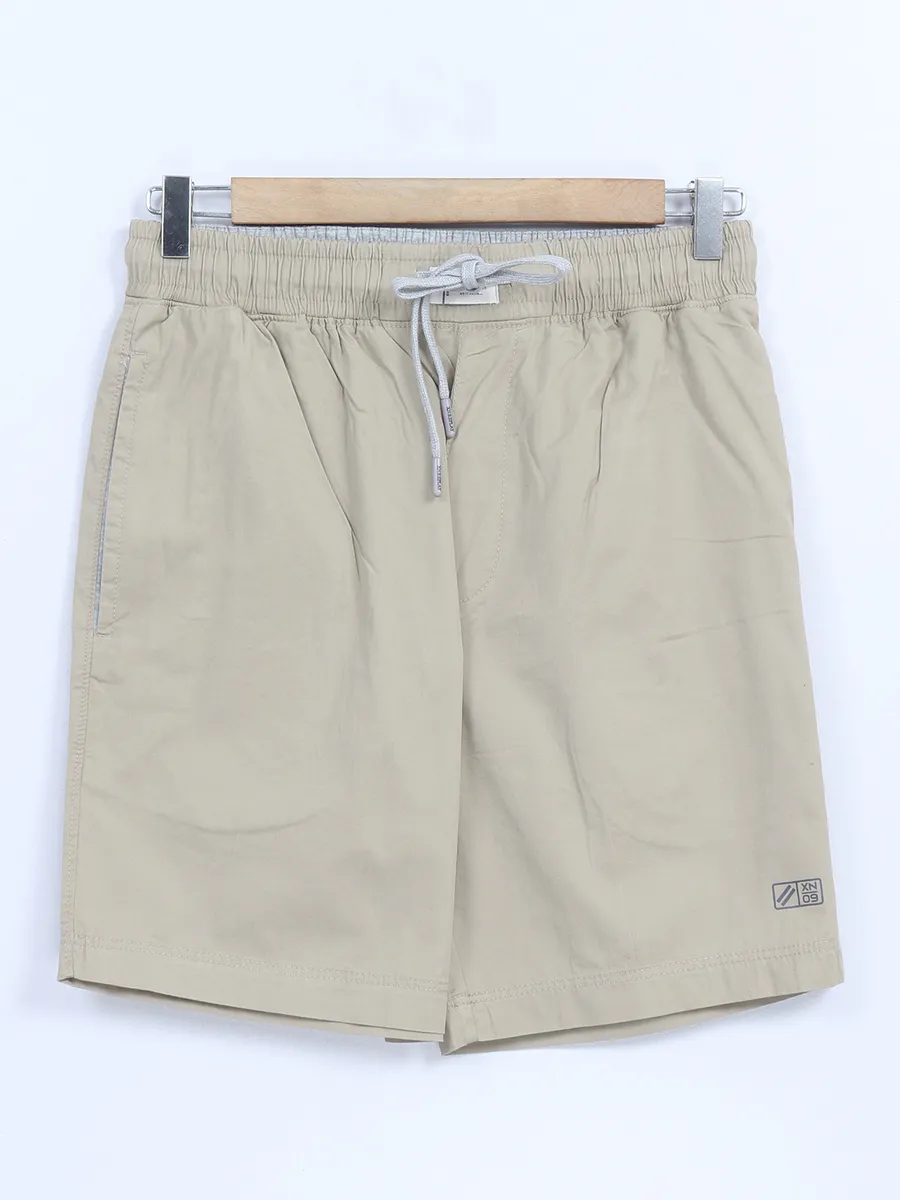 XN Replay khaki cotton shorts