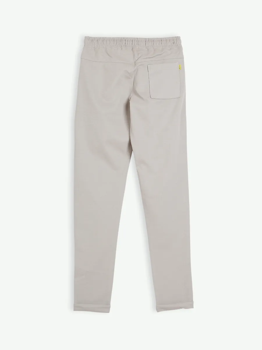 XN Replay solid cotton beige trackpant