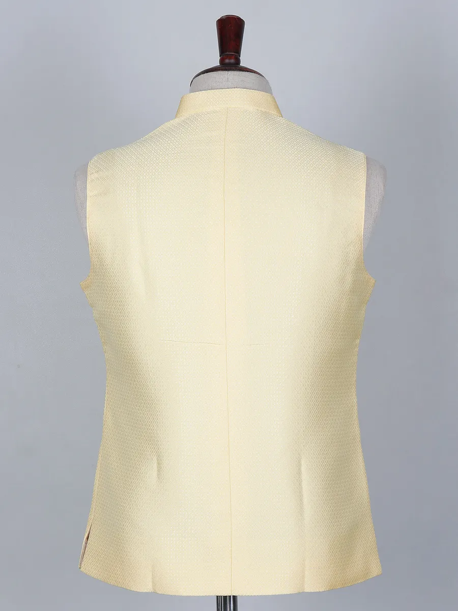 Yellow colored silk waistcoat