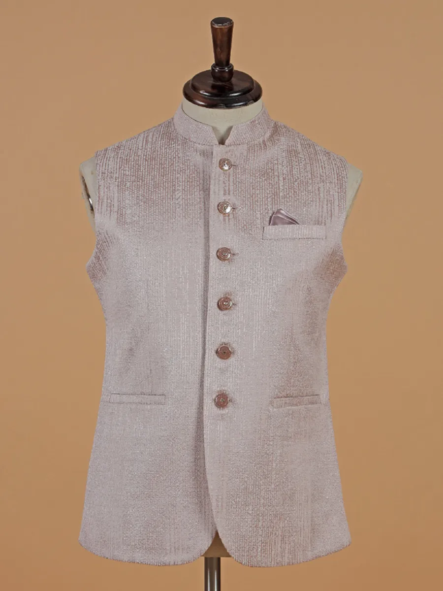 Classy light pink waistcoat in velvet