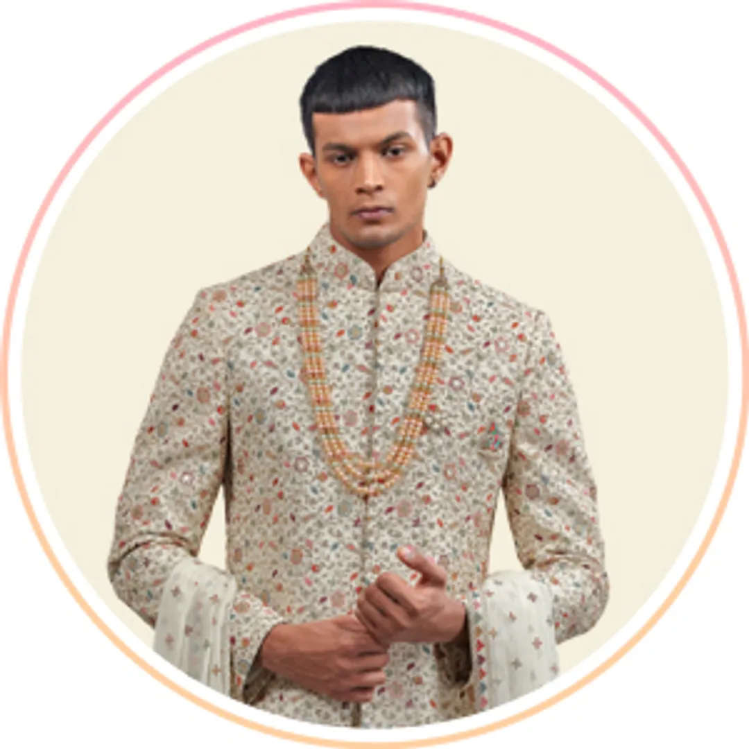 Grey Sherwani
