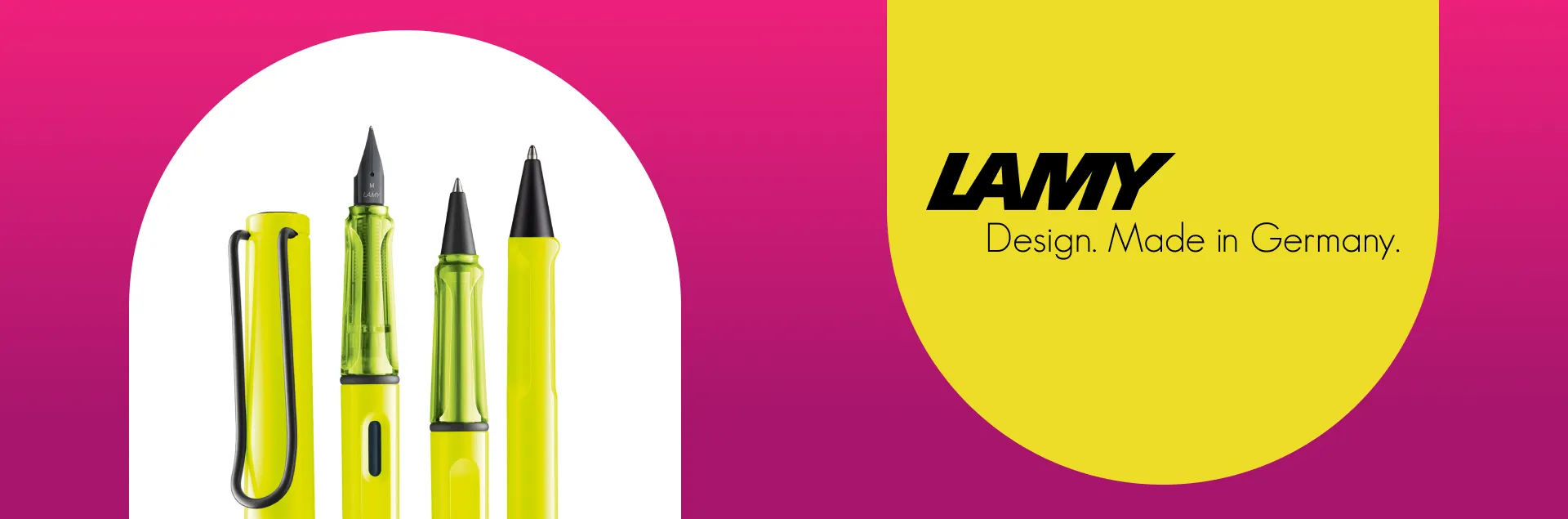 Lamy Fountain Pen, Roller Pen, and Ball-Point Pen Collection Banner