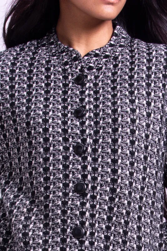 Winter Black Knitted Longline Cardigan