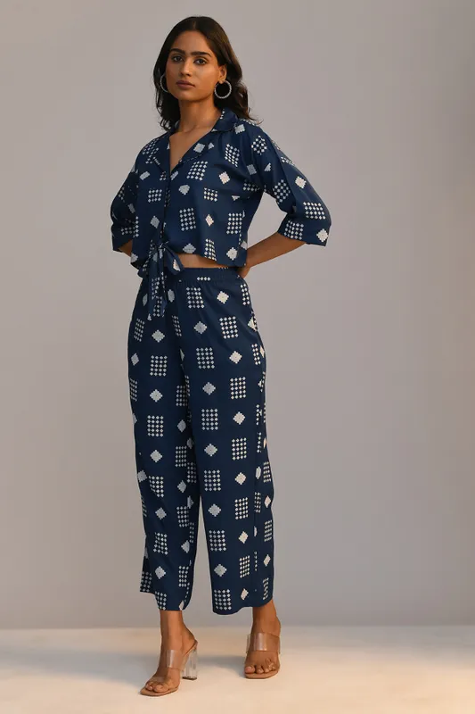 Blue Printed Co-ord Set