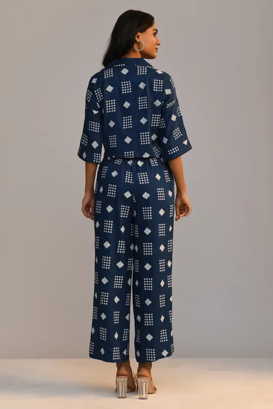 Blue Printed Co-ord Set