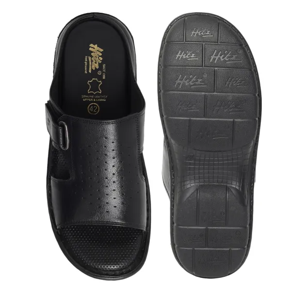 Hitz Men Textured Leather Sandals