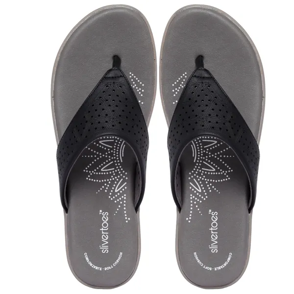 Slivertoes Women V-Strap Flats