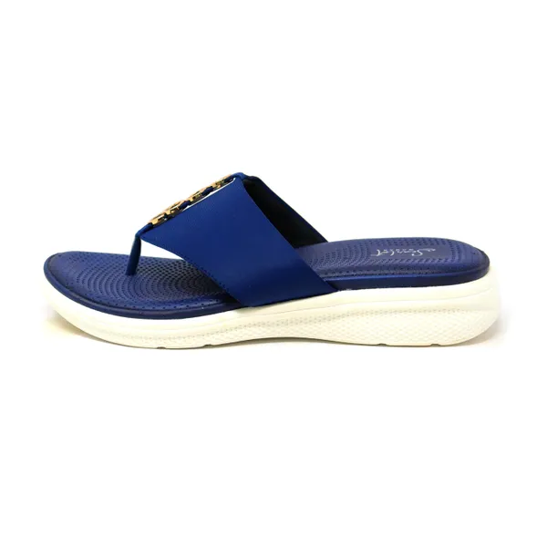 Scarlet V-Strap Blue Slippers