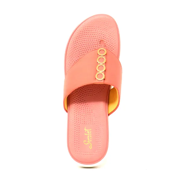 Scarlet Women V-Strap Peach Slippers