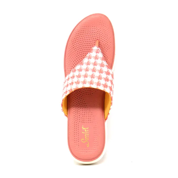 Scarlet Women V-Strap Peach Slippers