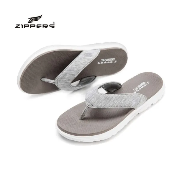 Zippers Women V-Strap Slippers