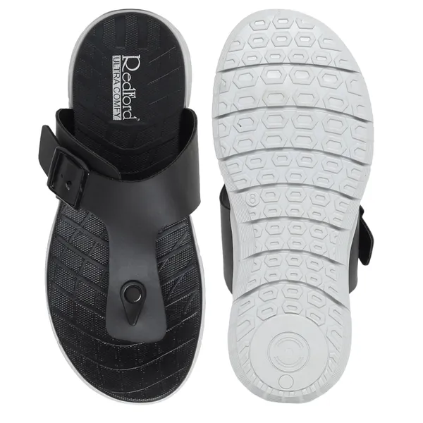 Redford Men T-Strap Buckle Flip-Flops