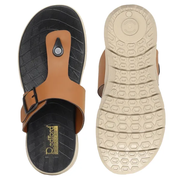 Redford Men T-Strap Buckle Flip-Flops