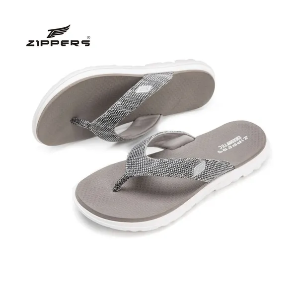 Zippers Women V-Strap Slippers