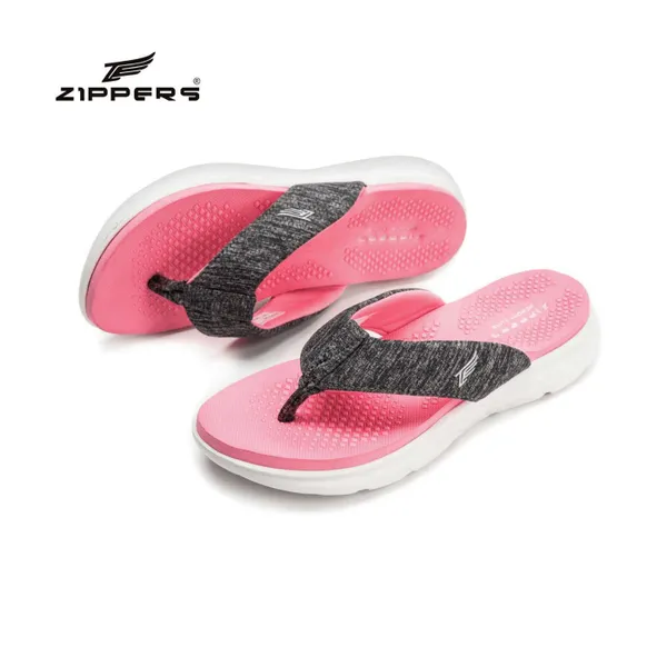 Zippers Women V-Strap Slippers