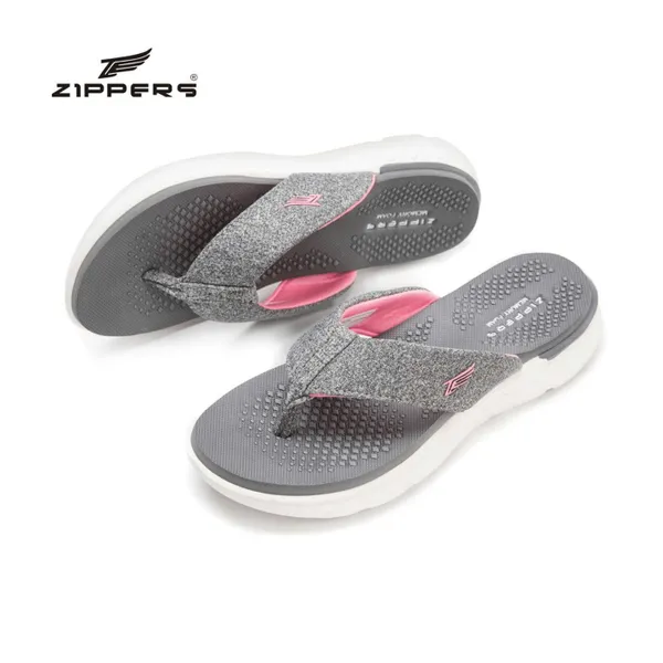 Zippers Women V-Strap Slippers