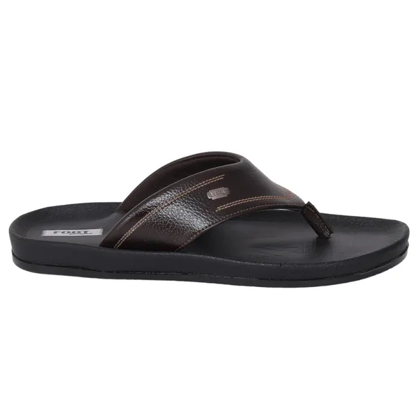 Edge Textured Toe-Ring Sandals