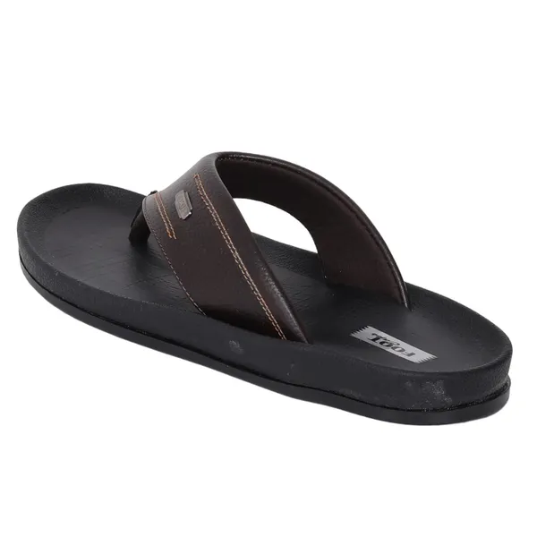 Edge Textured Toe-Ring Sandals