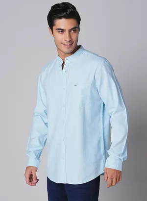 Oxemberg Men Slim Fit Solid Casual Shirt