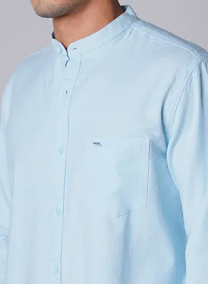 Oxemberg Men Slim Fit Solid Casual Shirt