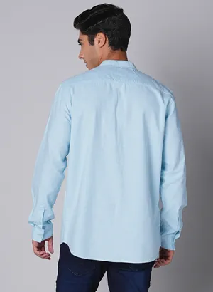 Oxemberg Men Slim Fit Solid Casual Shirt