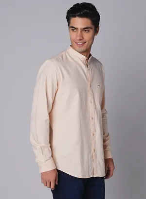 Oxemberg Men Slim Fit Solid Casual Shirt