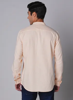 Oxemberg Men Slim Fit Solid Casual Shirt