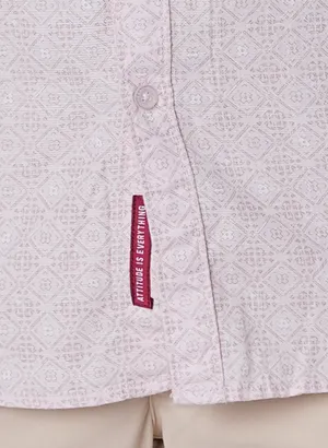 Oxemberg Men Slim Fit Print Casual Shirt