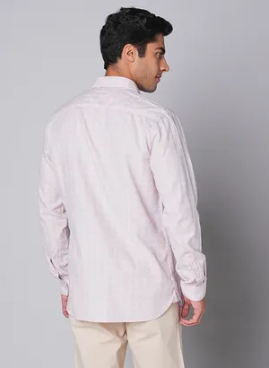 Oxemberg Men Slim Fit Print Casual Shirt