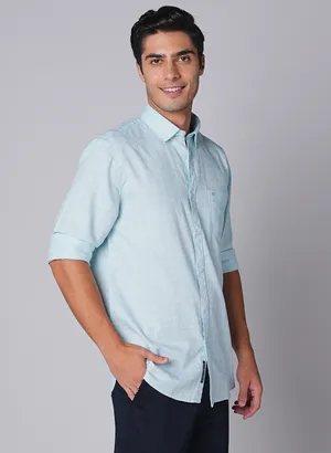 Oxemberg Men Slim Fit Print Casual Shirt