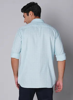 Oxemberg Men Slim Fit Print Casual Shirt