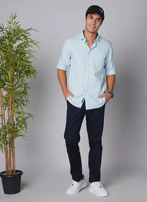 Oxemberg Men Slim Fit Print Casual Shirt