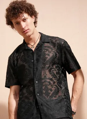 Tシャツ・カットソー ALANUI SS24 Sand crochet shirt (LMHY002R24KNI001 0310) CROCHET TEXTURED SHIRT - Ecru | ZARA United States