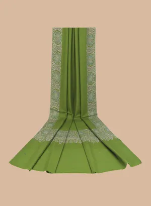 Handloom Pure Pashmina Shawl-Border Embroidery